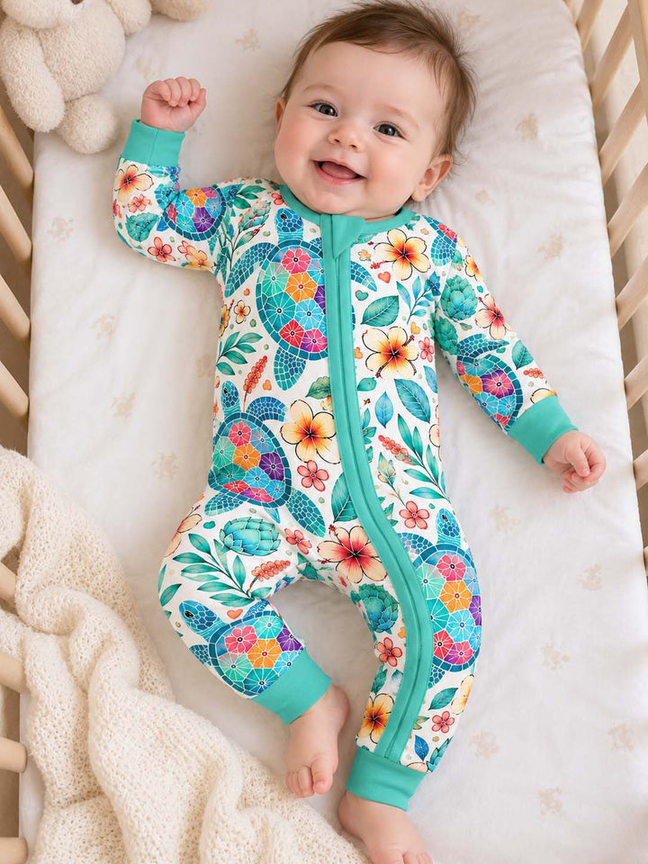 Tropical Mosaic Turtle Bamboo Convertible Zippy