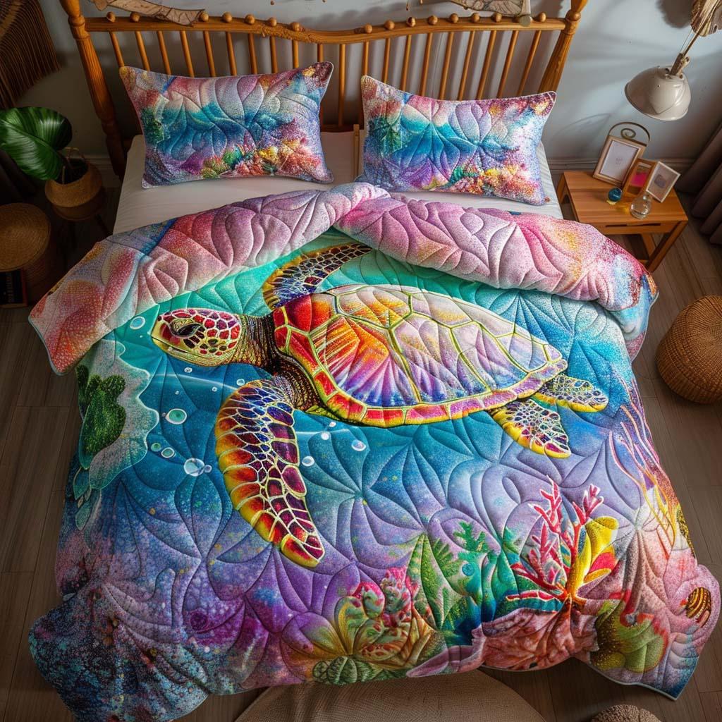 Turtle Fresh Horizon Bamboo Quilt Bedding Set