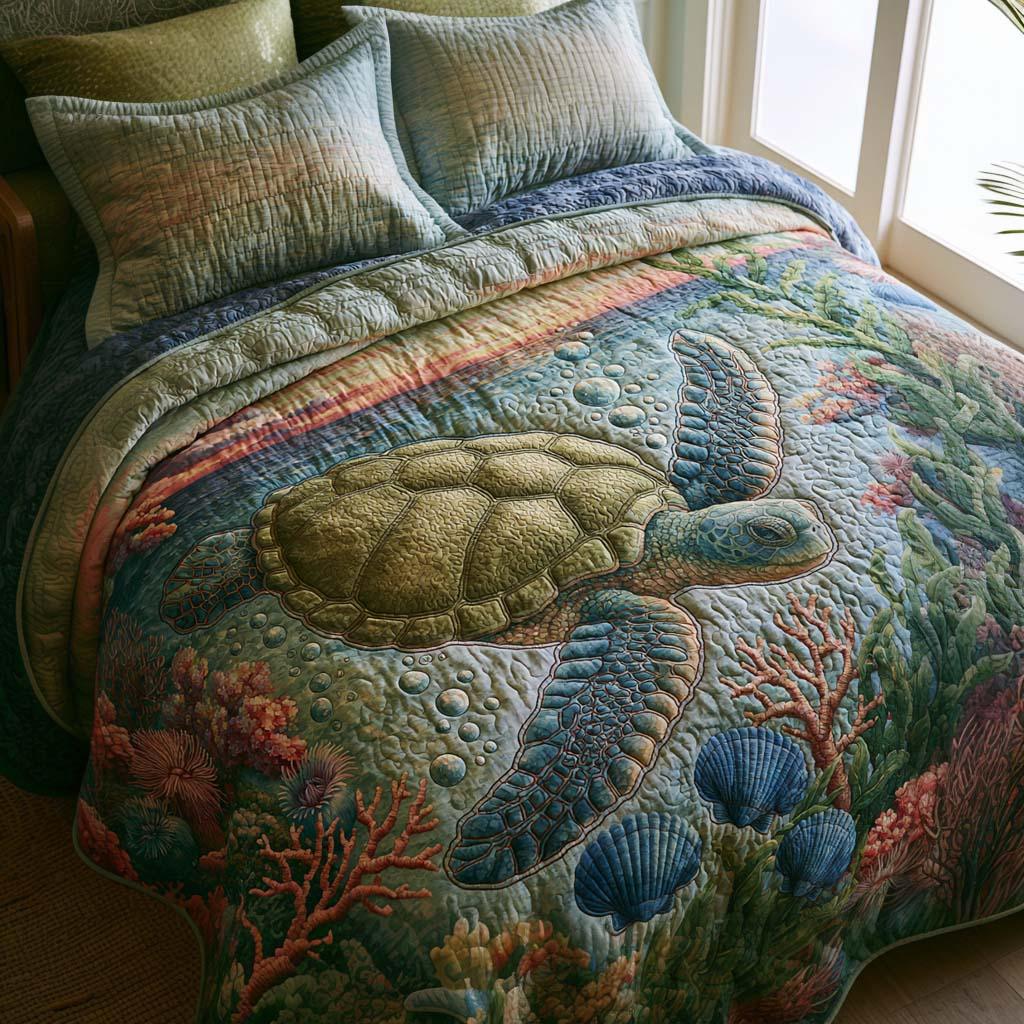 Turtle Island Dreams Bamboo Quilt Bedding Set