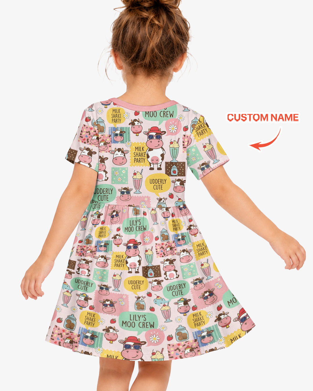 Custom Name The Milkshake Secret Society Bamboo Twirl Dress