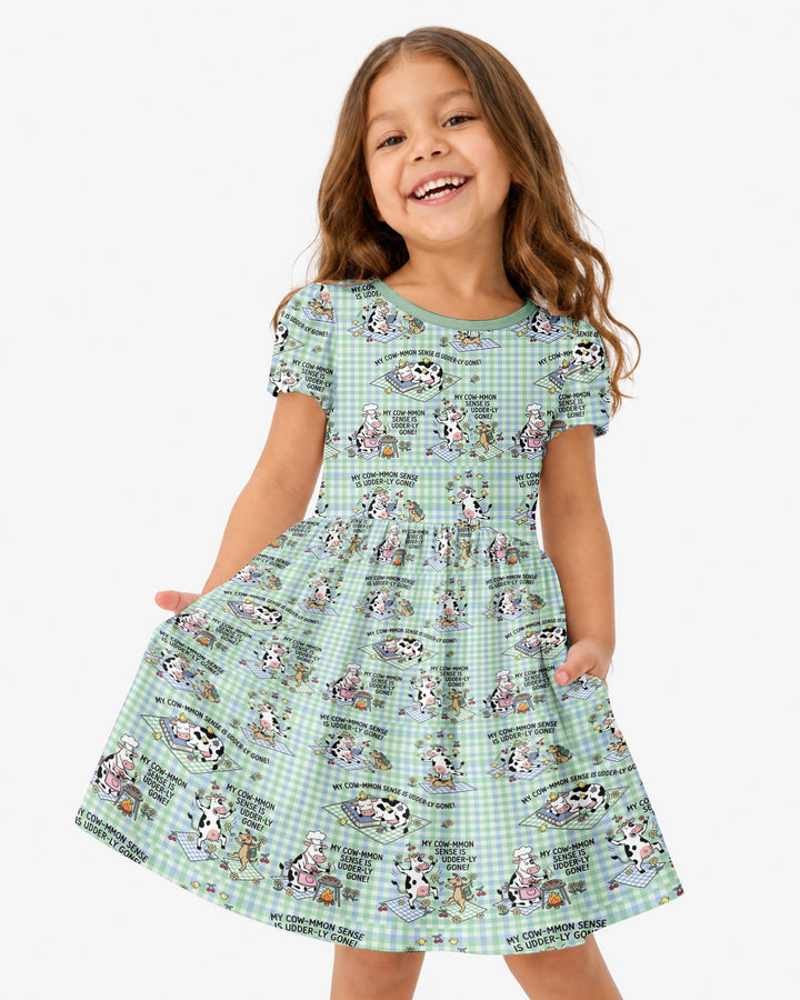 Common Sense Is Udderly Gone Bamboo Twirl Dress