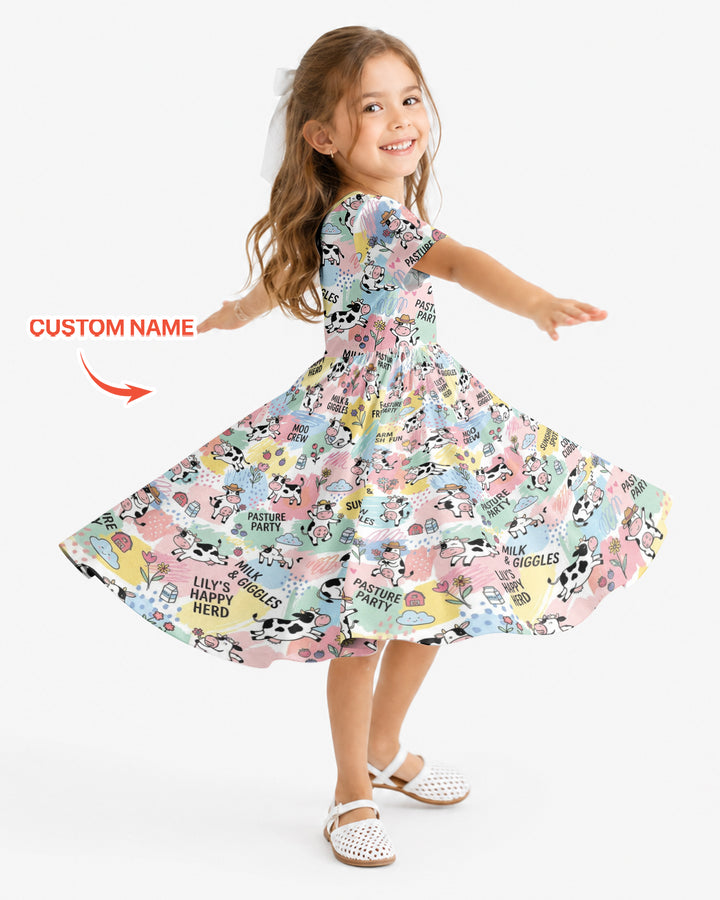 Custom Name Can’t Keep Us In The Barn Bamboo Twirl Dress