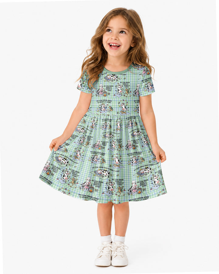 Common Sense Is Udderly Gone Bamboo Twirl Dress
