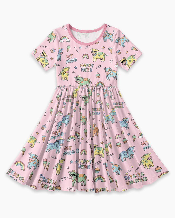 Not Your Ordinary Cow Bamboo Twirl Dress
