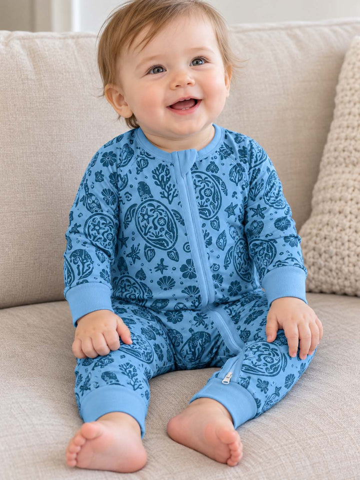 Two Tone Sea Turtle Ocean Bamboo Convertible Zippy