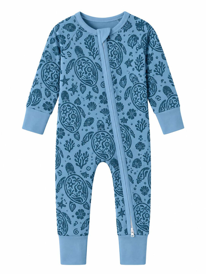 Two Tone Sea Turtle Ocean Bamboo Convertible Zippy