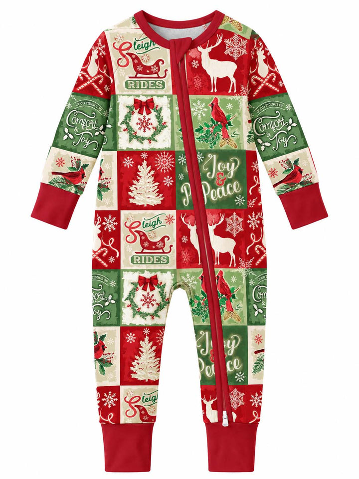 Vintage Christmas Joy Bamboo Convertible Zippy