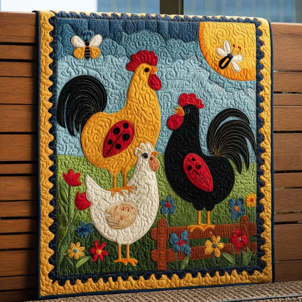 Vintage Farm Bamboo Quilt Blanket