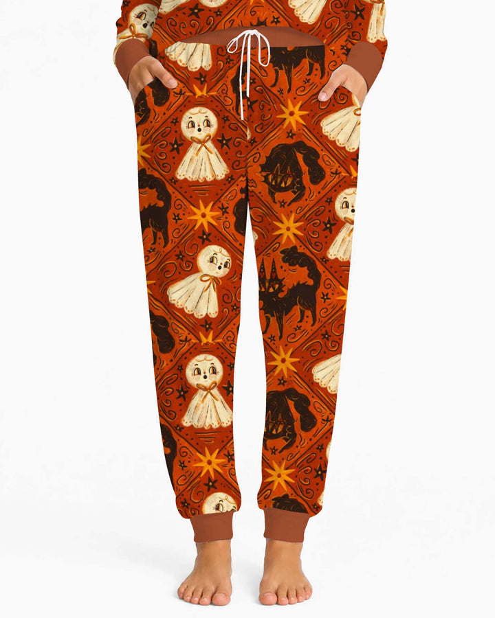 Vintage Ghost Night Bamboo Women Pajama Set