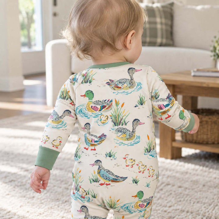 Vintage Pond Duck Family Bamboo Convertible Zippy