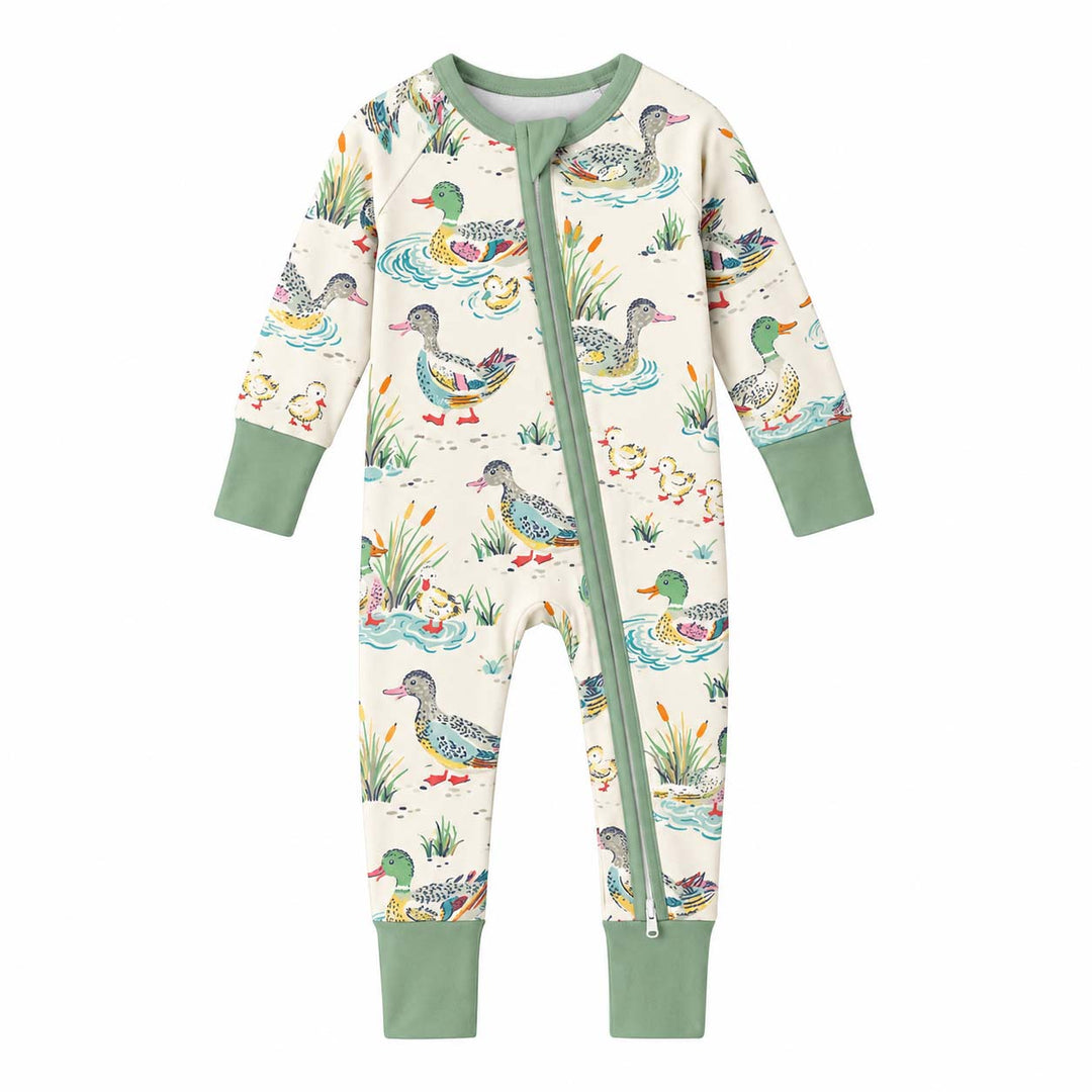 Vintage Pond Duck Family Bamboo Convertible Zippy