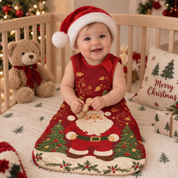 Vintage Santa Christmas Elegance Bamboo Sleep Bag