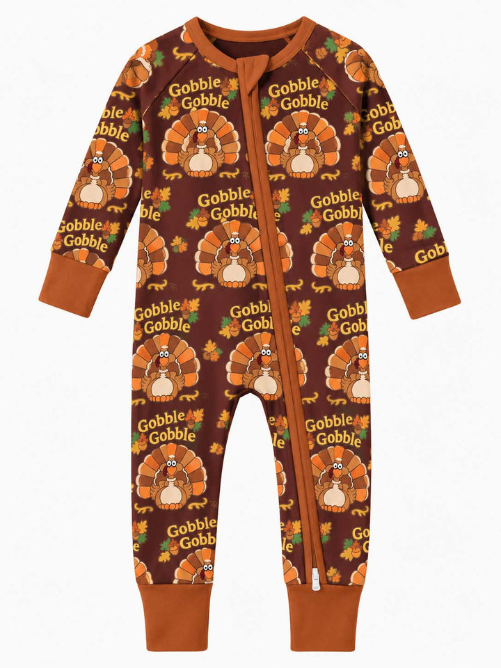 Vintage Thanksgiving Turkey Bamboo Convertible Zippy