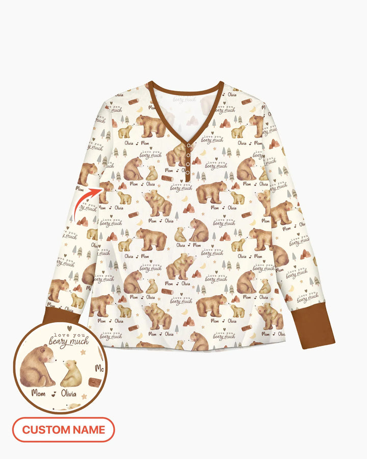 Love You Beary Much Mommy & Me Matching Bamboo Women Pajama Set