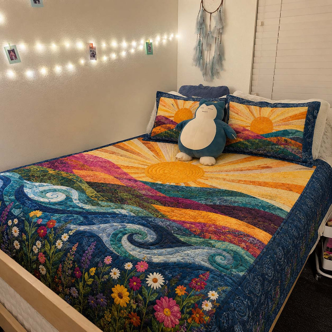 Warm Sunshine Bamboo Quilt Bedding Set