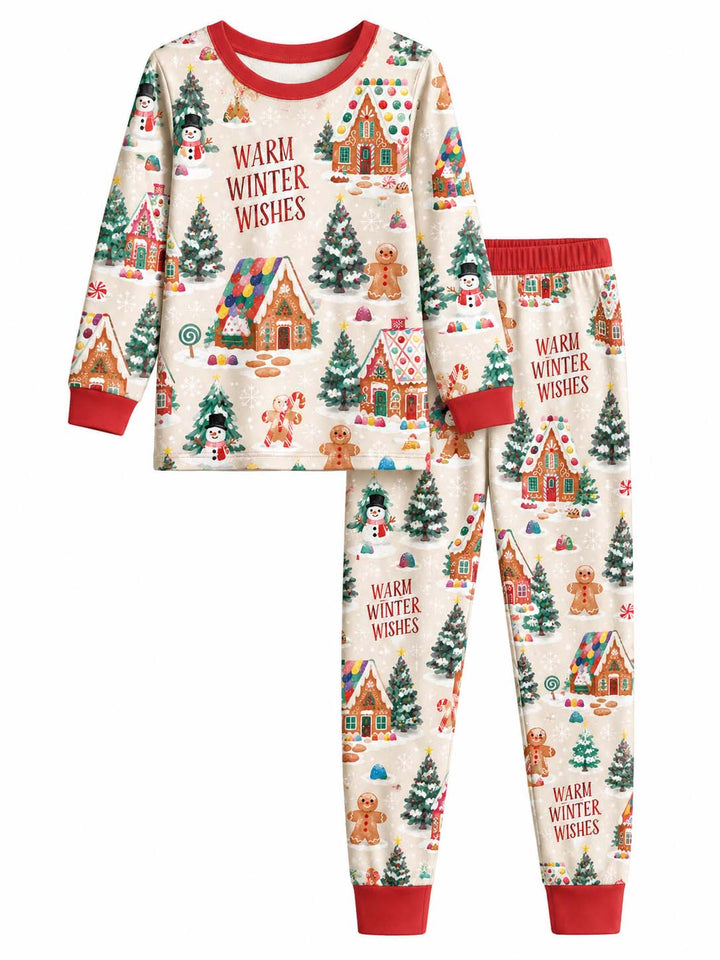Warm Winter Wishes Bamboo Two Piece Long Sleeve Pajama Set
