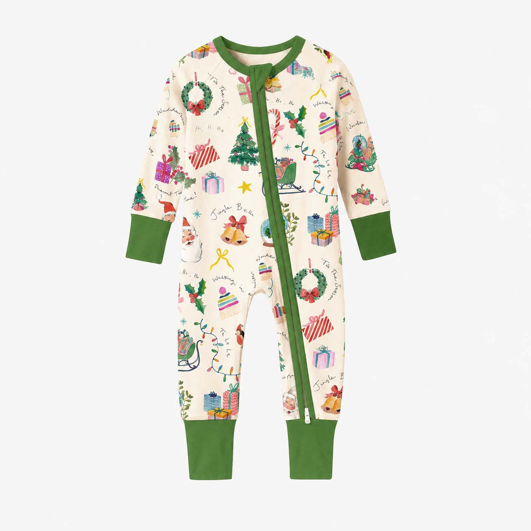 Watercolor Christmas Cheer Bamboo Convertible Zippy