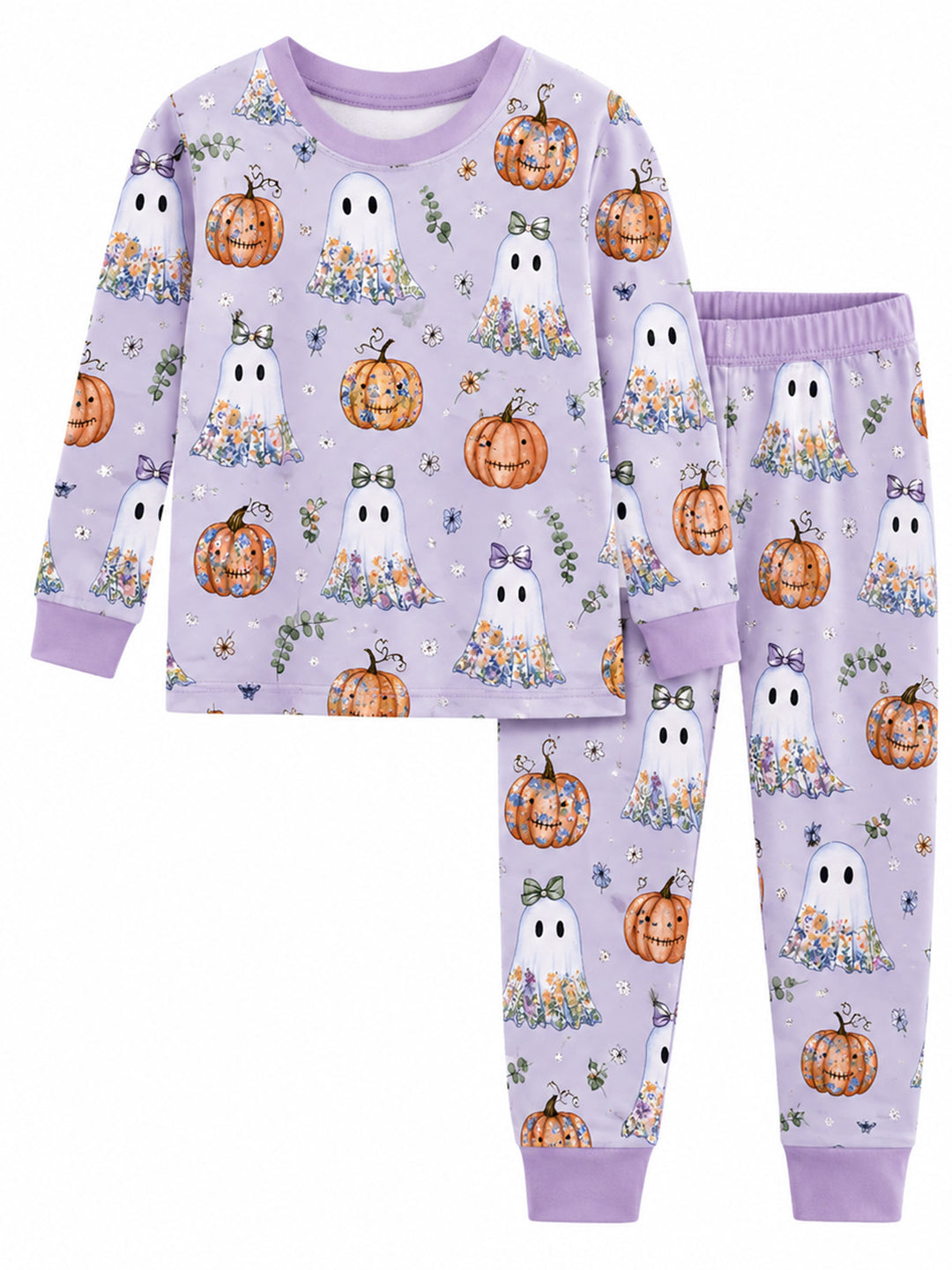 Watercolor Ghost Garden Bamboo Men's Pajama Set