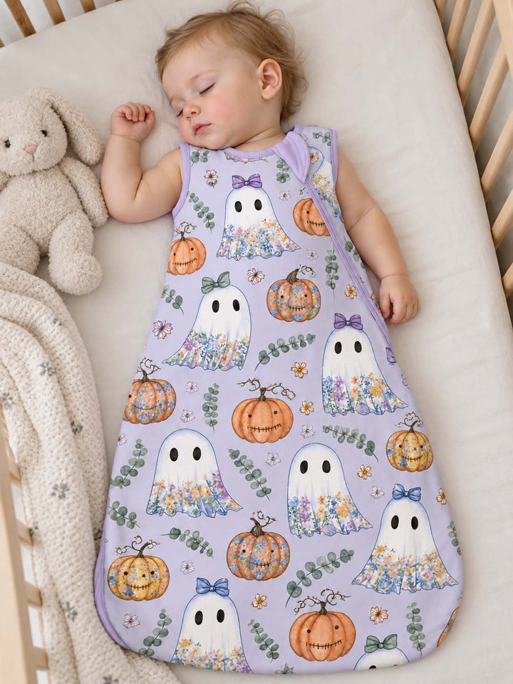 Watercolor Ghost Garden Bamboo Sleep Bag