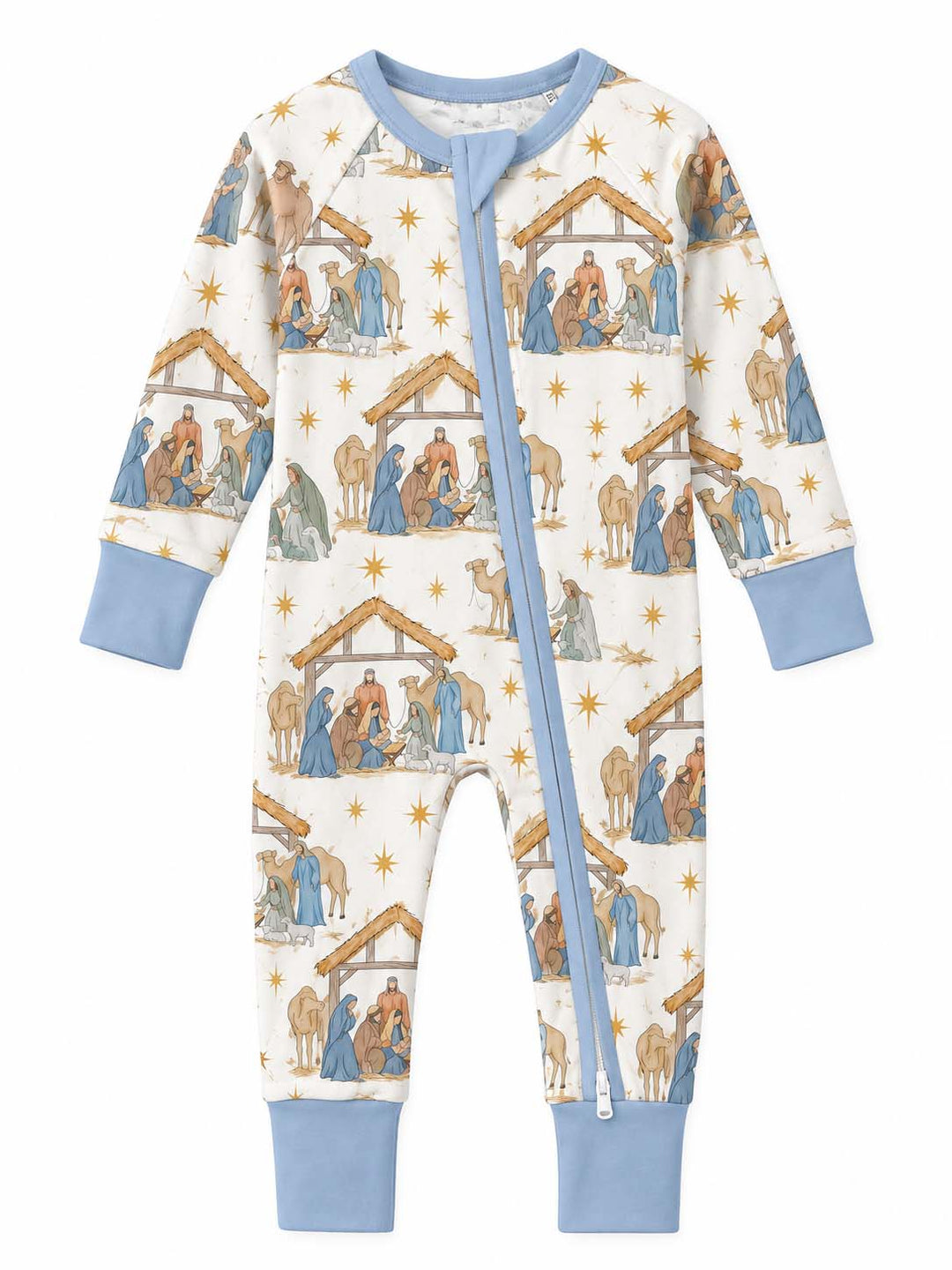 Watercolor Nativity Family Bamboo Convertible Zippy