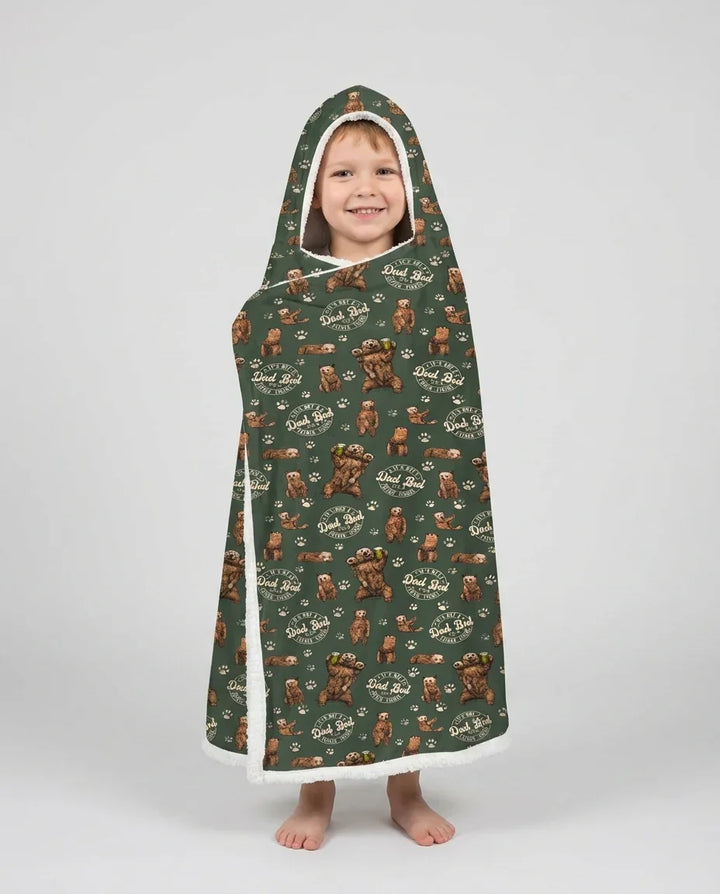 Daddy Bear It's Not A Dad Bod Bamboo Wearable Hooded Blanket