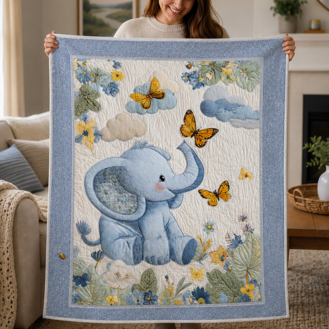 Wild Elephant Bamboo Quilt Blanket