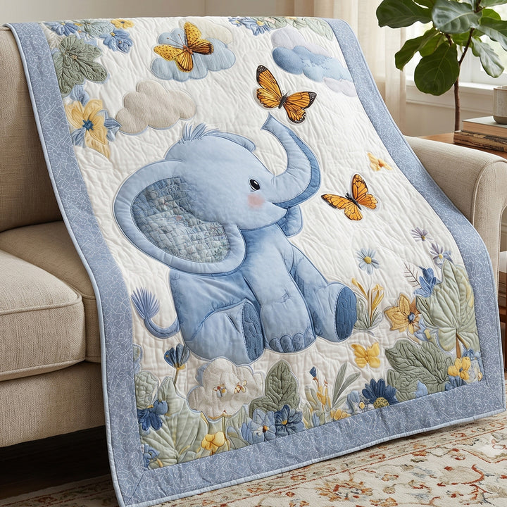 Wild Elephant Bamboo Quilt Blanket