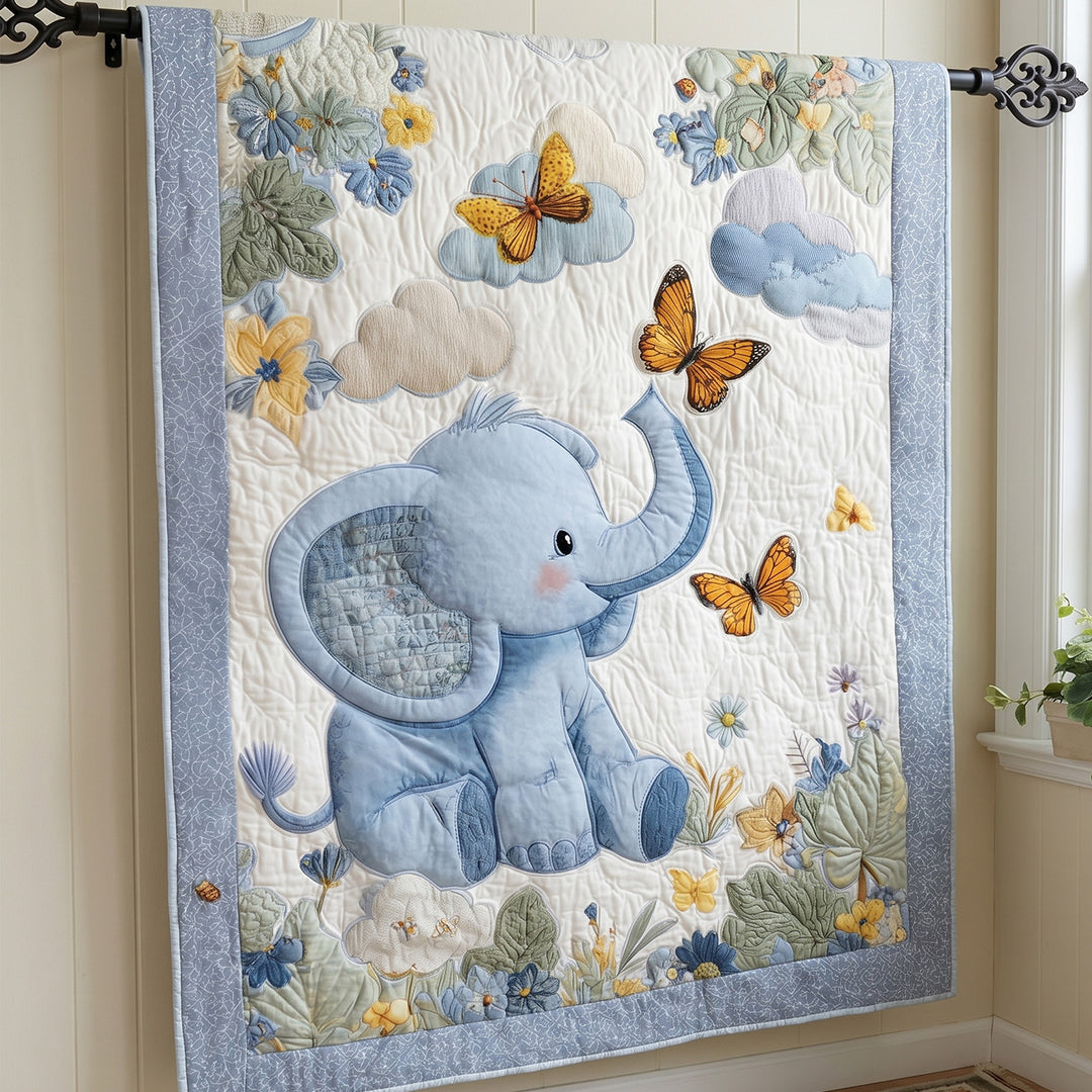 Wild Elephant Bamboo Quilt Blanket