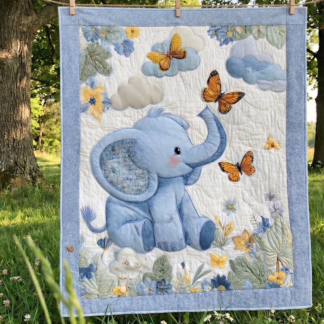 Wild Elephant Bamboo Quilt Blanket