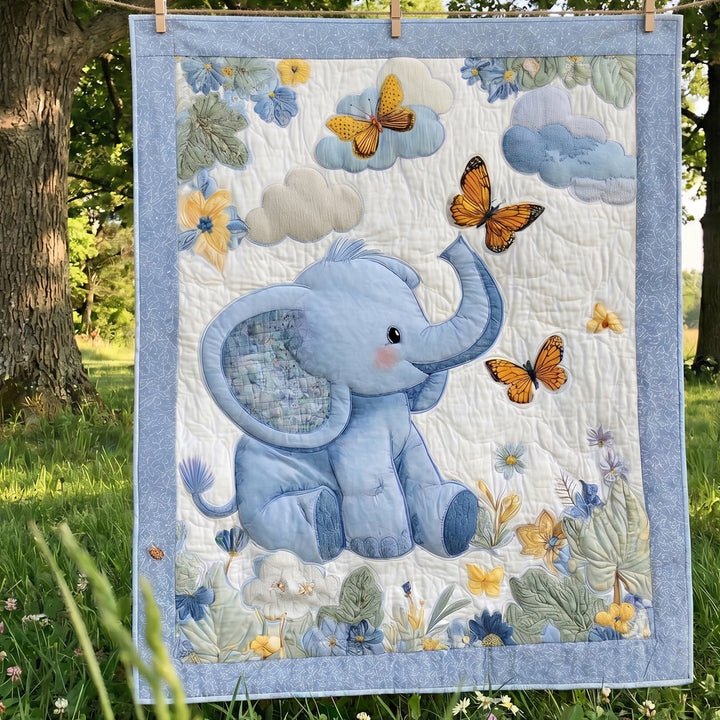 Wild Elephant Bamboo Quilt Blanket