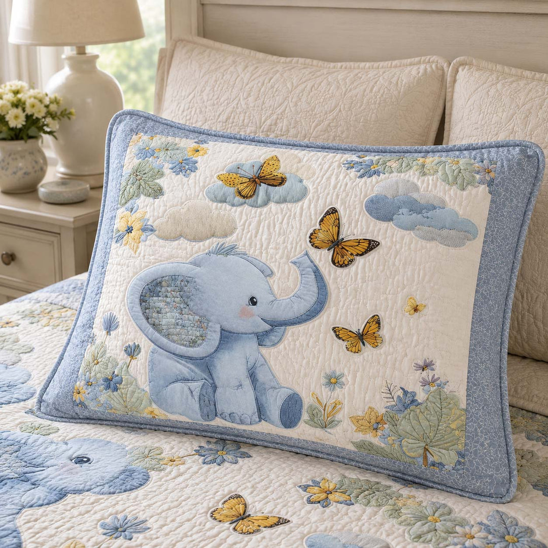 Wild Elephant Bamboo Quilt Pillow Case