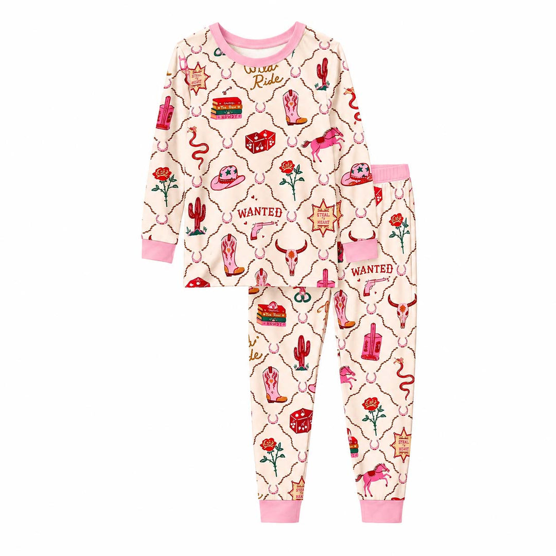 Wild Ride Cowgirl Bamboo Two Piece Long Sleeve Pajama Set