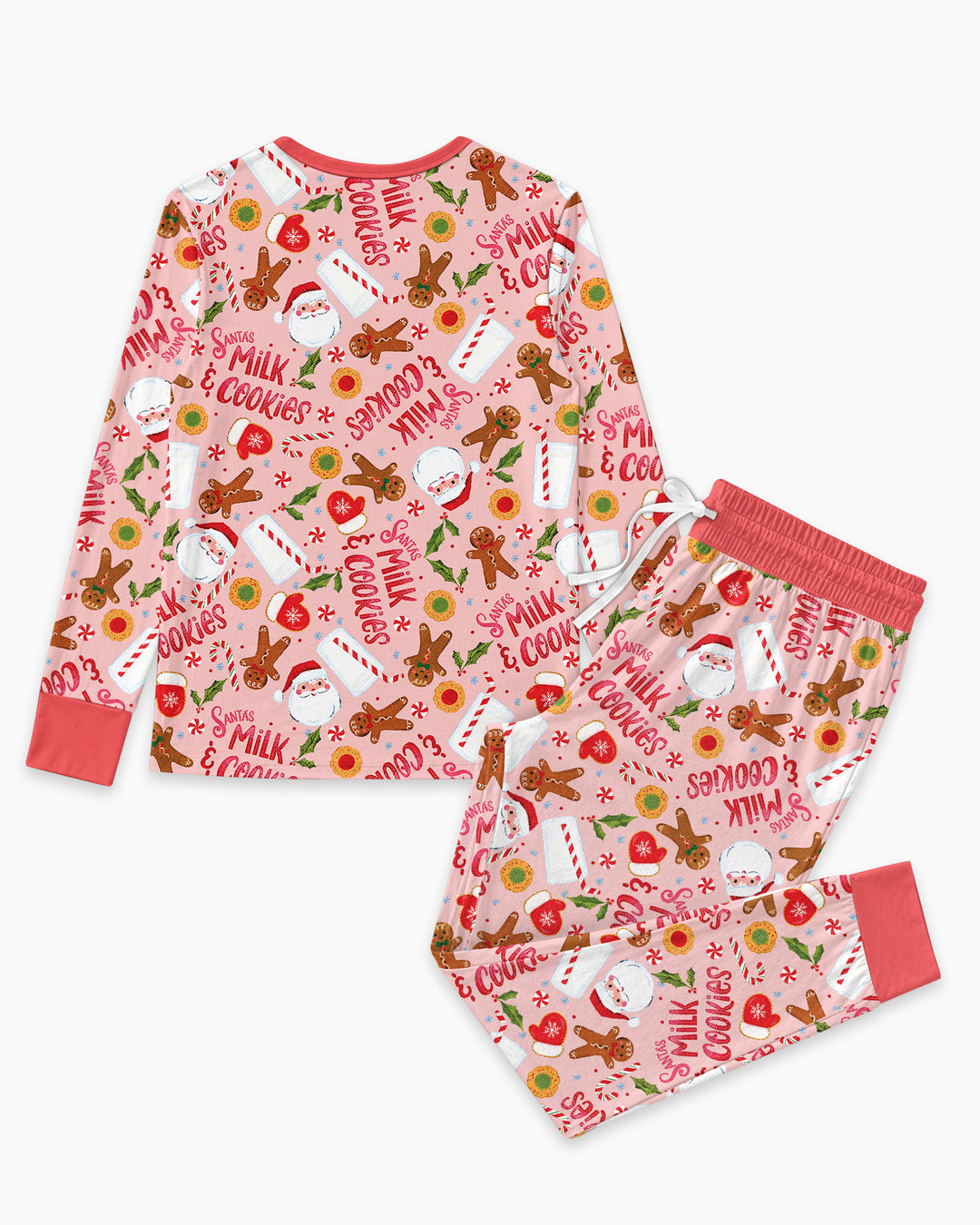 Santas, Milk and Cookies Bamboo Women Pajama Set