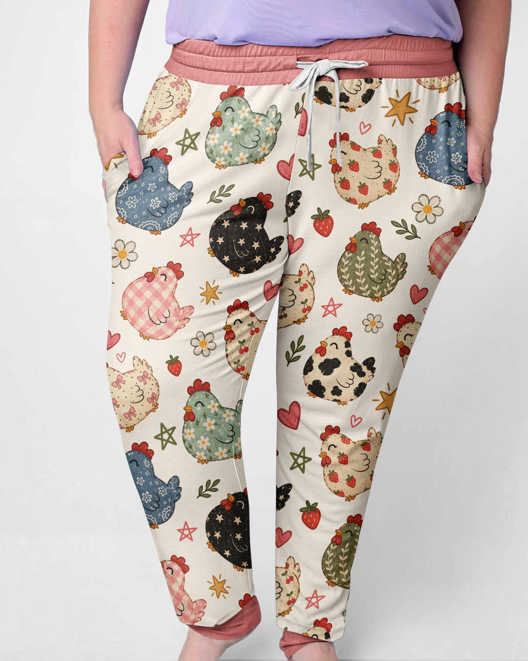 Playful Farm Chicken Bamboo Women Pajama Set
