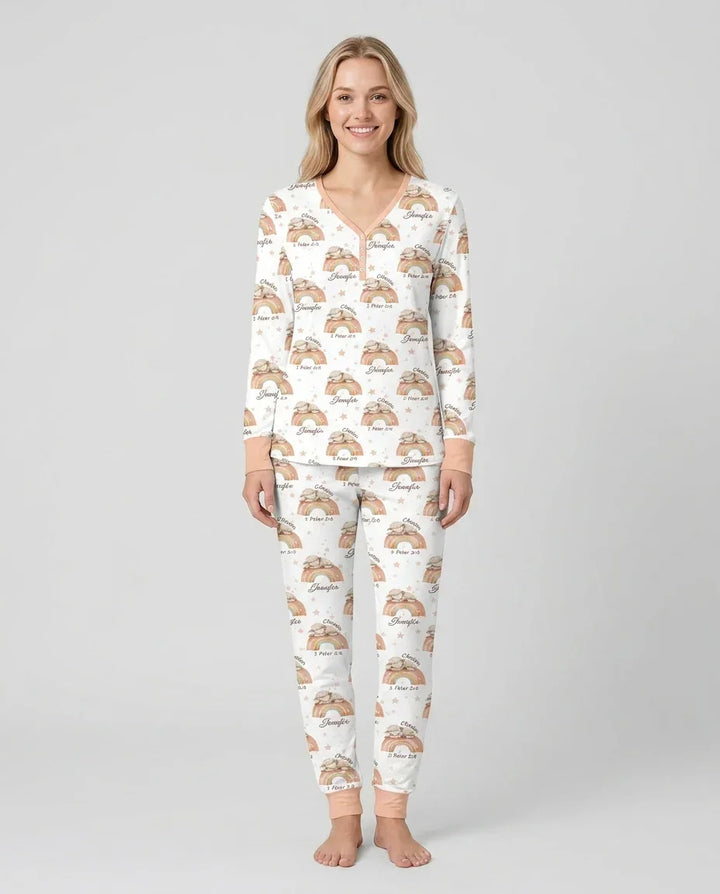 Chosen As His Own Custom Name Bamboo Women Pajama Set