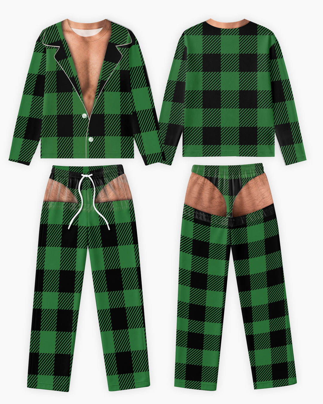 Personalized Funny Christmas Bamboo Men's Pajama Set