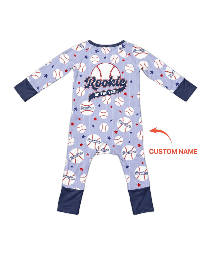 Custom Name Rookie of The Year Matching Bamboo Convertible Zippy