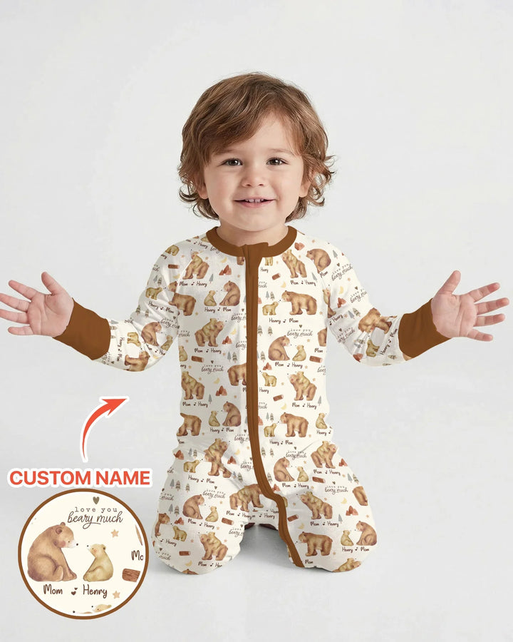 Love You Beary Much Mommy & Me Matching Bamboo Convertible Zippy