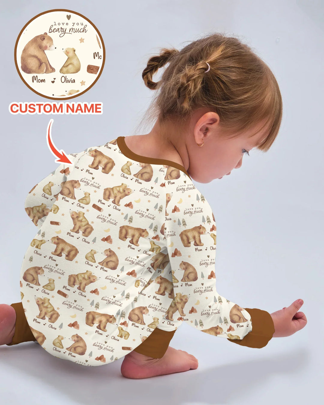 Love You Beary Much Mommy & Me Matching Bamboo Convertible Zippy