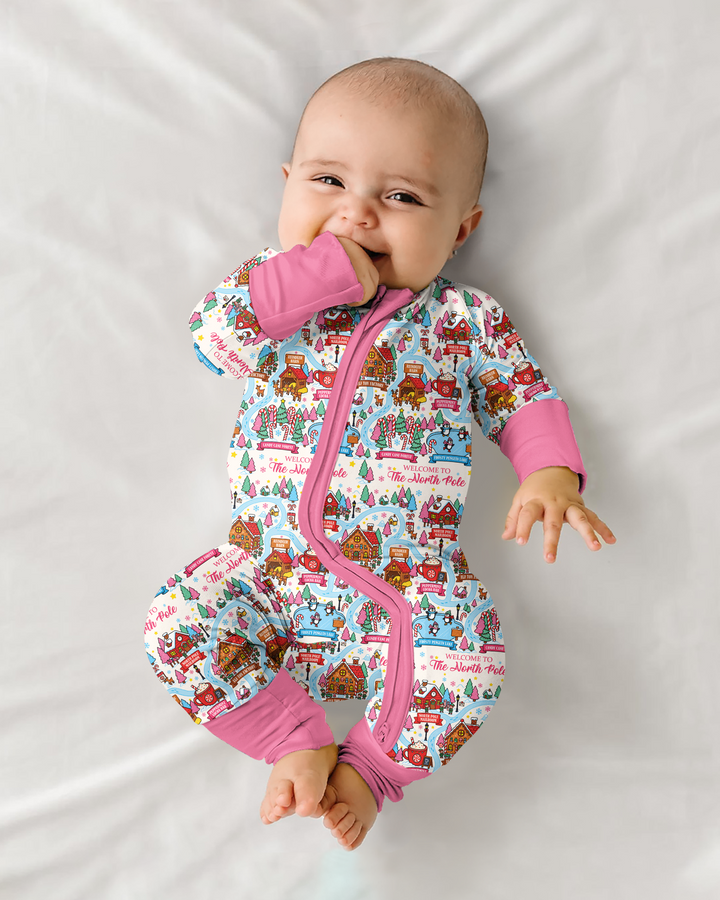 Pink North Pole Adventure Bamboo Convertible Zippy