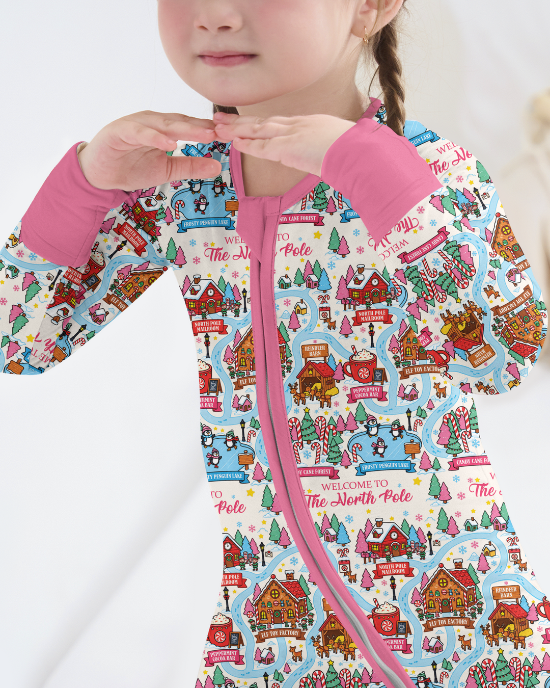 Pink North Pole Adventure Bamboo Convertible Zippy