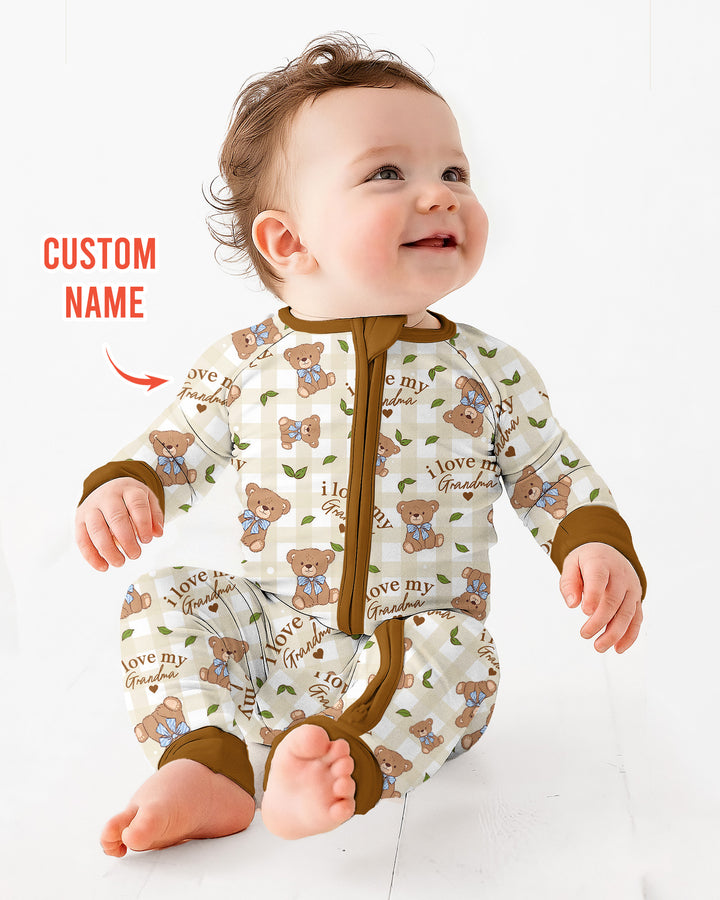 Personalized I Love My Grandma Bamboo Convertible Zippy
