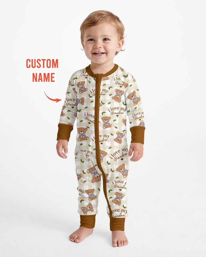 Personalized I Love My Grandma Bamboo Convertible Zippy