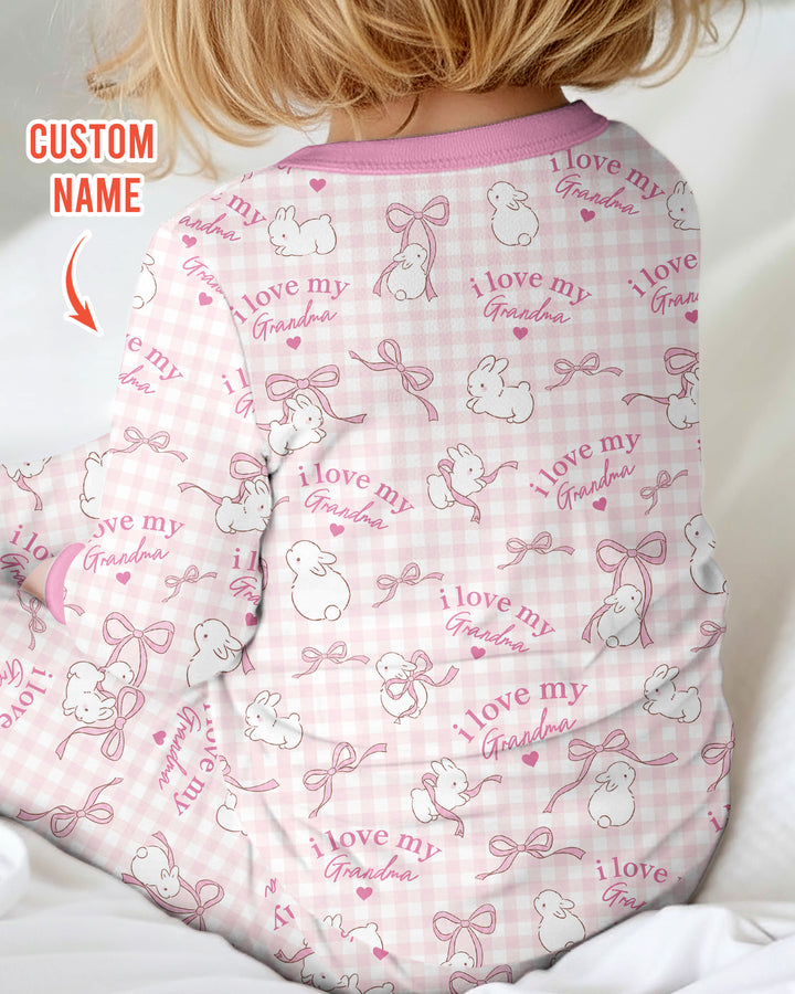 Personalized I Love My Grandma Bamboo Convertible Zippy