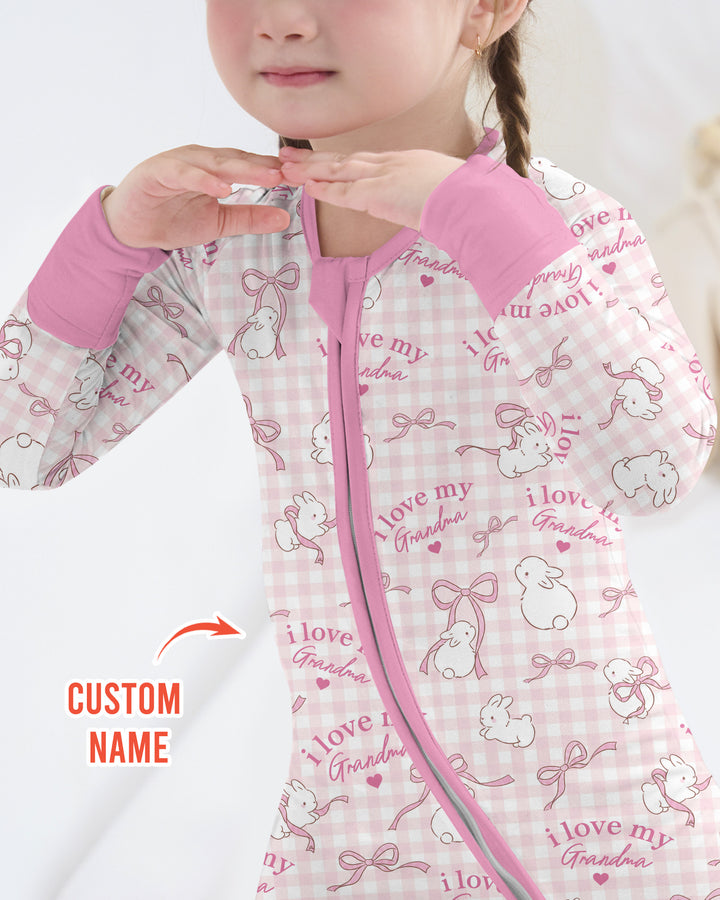 Personalized I Love My Grandma Bamboo Convertible Zippy