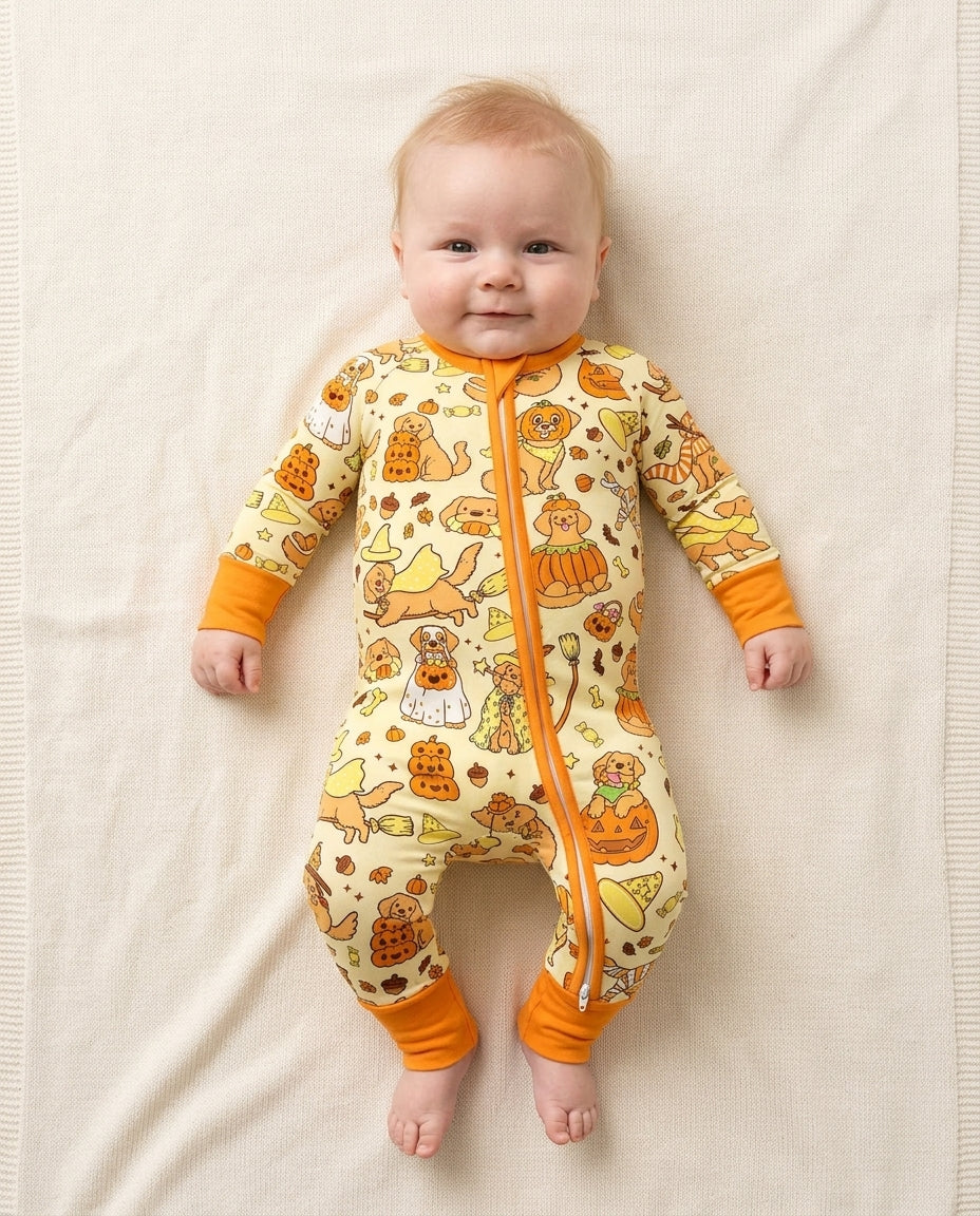 Spooky Golden Pups Bamboo Convertible Zippy