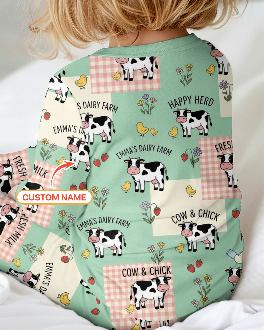 Custom Name Minty Farm And A Tiny Chick Bamboo Convertible Zippy