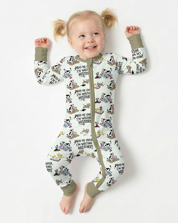 Writing Moo History Bamboo Convertible Zippy