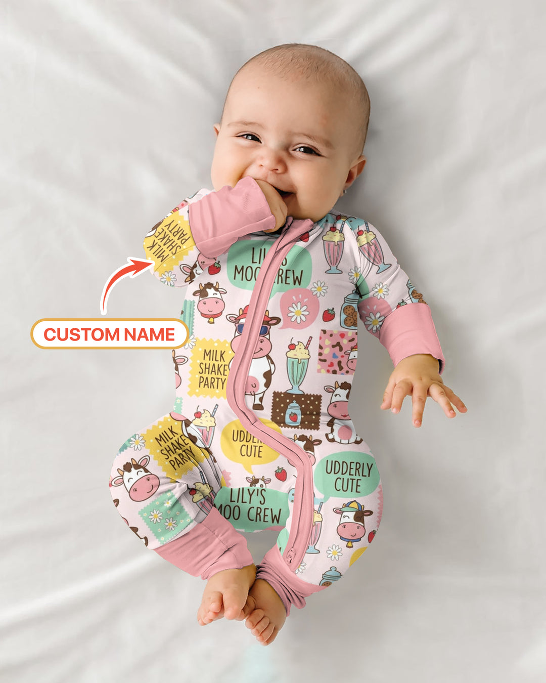 Custom Name The Milkshake Secret Society Bamboo Convertible Zippy