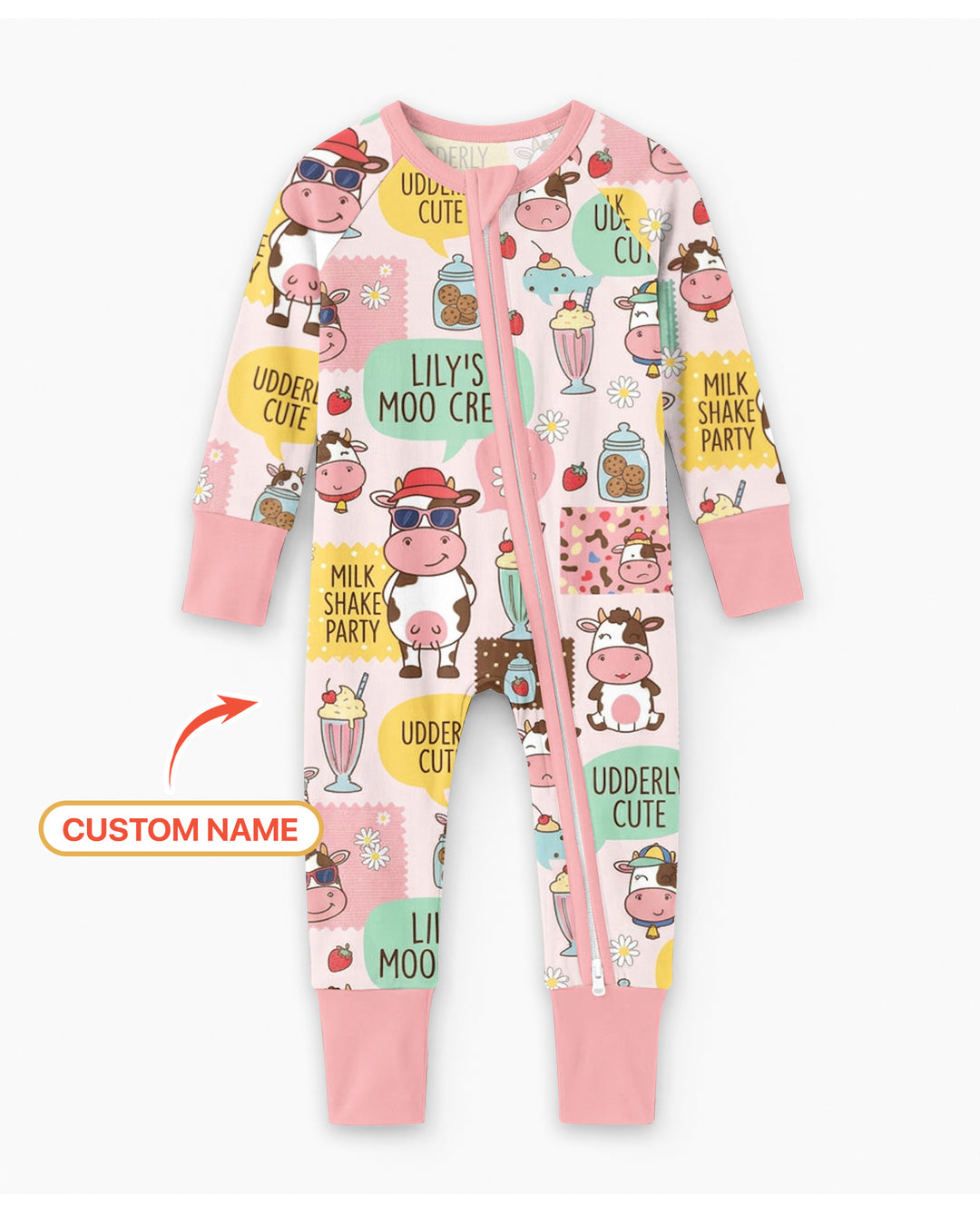 Custom Name The Milkshake Secret Society Bamboo Convertible Zippy